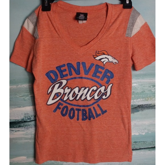 Denver Broncos Short Sleeve NFL Shirt Apparel Women Small‎ T Shirt Orange - Picture 9 of 9